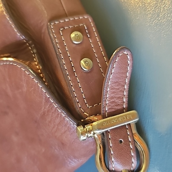 Liz Clayborne Genuine Leather Elegant Brown Women's Bag. Gold Hardware. - Picture 2 of 14